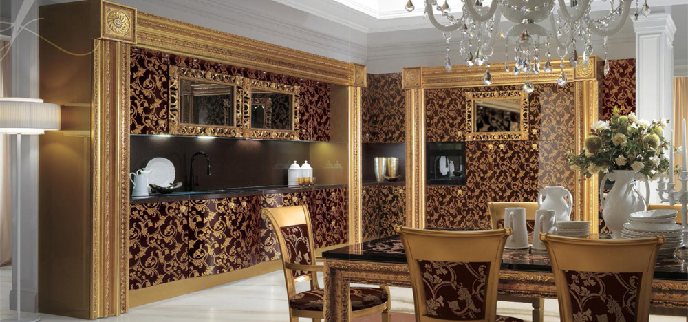 Барокко в кухонной мебели, воплощение Италии Majestic.